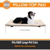 image:imageKampH Elevated Dog Bed Pet Cot Pad Cot Sold Separately XLarge 50x32 Tan  PillowTop Comfort for KampH Extra Large Raised Dog Bed Soft amp Fluffy Fleece Secure Fit Straps Machine Washable PortableLarge 30 in x 42 in