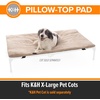 image:imageKampH Elevated Dog Bed Pet Cot Pad Cot Sold Separately XLarge 50x32 Tan  PillowTop Comfort for KampH Extra Large Raised Dog Bed Soft amp Fluffy Fleece Secure Fit Straps Machine Washable PortableXL 32 in x 50 in