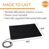 image:imageKampH Heating Pad LectroKennel Outdoor Heated Dog Pad Safety Listed 80W  Heated Pet Bed for Dogs amp Cats Waterproof Chew Resistant ABS Plastic Mat Washable Cover Large 285x225in BlackSmall 125 x 185 in