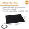 image:imageKampH Heating Pad LectroKennel Outdoor Heated Dog Pad Safety Listed 80W  Heated Pet Bed for Dogs amp Cats Waterproof Chew Resistant ABS Plastic Mat Washable Cover Large 285x225in BlackMedium 165 x 225 in