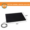 image:imageKampH Heating Pad LectroKennel Outdoor Heated Dog Pad Safety Listed 80W  Heated Pet Bed for Dogs amp Cats Waterproof Chew Resistant ABS Plastic Mat Washable Cover Large 285x225in BlackMedium 165 x 225 in