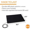 image:imageKampH Heating Pad LectroKennel Outdoor Heated Dog Pad Safety Listed 80W  Heated Pet Bed for Dogs amp Cats Waterproof Chew Resistant ABS Plastic Mat Washable Cover Large 285x225in BlackLarge 225 x 285 in