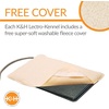 image:imageKampH Heating Pad LectroKennel Outdoor Heated Dog Pad Safety Listed 80W  Heated Pet Bed for Dogs amp Cats Waterproof Chew Resistant ABS Plastic Mat Washable Cover Large 285x225in BlackSmall 125 x 185 in