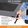 image:imageKampH Outdoor Elevated Dog Bed Bolster Pet Cot Medium 32x25in Charcoal  Cool comfort anywhere dog cot bed with removable bolster dog bed washable mesh center notools setupCharcoalBlack Mesh