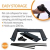 image:imageKampH Outdoor Elevated Dog Bed Bolster Pet Cot Medium 32x25in Charcoal  Cool comfort anywhere dog cot bed with removable bolster dog bed washable mesh center notools setupCharcoalBlack Mesh