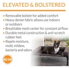image:imageKampH Outdoor Elevated Dog Bed Bolster Pet Cot Medium 32x25in Charcoal  Cool comfort anywhere dog cot bed with removable bolster dog bed washable mesh center notools setupChocolateBlack Mesh