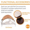 image:imageKampH Outdoor Elevated Dog Bed Bolster Pet Cot Medium 32x25in Charcoal  Cool comfort anywhere dog cot bed with removable bolster dog bed washable mesh center notools setupChocolateBlack Mesh