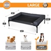 image:imageKampH Outdoor Elevated Dog Bed Bolster Pet Cot Medium 32x25in Charcoal  Cool comfort anywhere dog cot bed with removable bolster dog bed washable mesh center notools setupCharcoalBlack Mesh