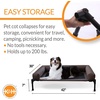 image:imageKampH Outdoor Elevated Dog Bed Bolster Pet Cot Medium 32x25in Charcoal  Cool comfort anywhere dog cot bed with removable bolster dog bed washable mesh center notools setupChocolateBlack Mesh