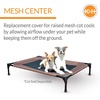 image:imageKampH Outdoor Elevated Dog Bed Pet Cot Replacement Cover Large 42x30in  Designed to fit KampH Large Pet Cots Sold Separately Indoor Outdoor Dog Bed Breathable Mesh Center Machine WashableChocolateBlack Mesh
