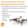 image:imageKampH Outdoor Elevated Dog Bed Pet Cot Replacement Cover Large 42x30in  Designed to fit KampH Large Pet Cots Sold Separately Indoor Outdoor Dog Bed Breathable Mesh Center Machine WashableChocolateBlack Mesh