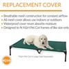 image:imageKampH Outdoor Elevated Dog Bed Pet Cot Replacement Cover Large 42x30in  Designed to fit KampH Large Pet Cots Sold Separately Indoor Outdoor Dog Bed Breathable Mesh Center Machine WashableGreen All Season Mesh
