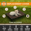 image:imageKampH Outdoor Elevated Dog Bed Pet Cot Replacement Cover Large 42x30in  Designed to fit KampH Large Pet Cots Sold Separately Indoor Outdoor Dog Bed Breathable Mesh Center Machine WashableChocolateBlack Mesh