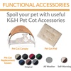 image:imageKampH Outdoor Elevated Dog Bed Pet Cot Replacement Cover Large 42x30in  Designed to fit KampH Large Pet Cots Sold Separately Indoor Outdoor Dog Bed Breathable Mesh Center Machine WashableTaupeBlack