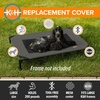 image:imageKampH Outdoor Elevated Dog Bed Pet Cot Replacement Cover Large 42x30in  Designed to fit KampH Large Pet Cots Sold Separately Indoor Outdoor Dog Bed Breathable Mesh Center Machine WashableGrayBlack Mesh