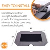 image:imageKampH Outdoor Elevated Dog Bed Pet Cot Replacement Cover Large 42x30in  Designed to fit KampH Large Pet Cots Sold Separately Indoor Outdoor Dog Bed Breathable Mesh Center Machine WashableGrayBlack Mesh