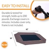 image:imageKampH Outdoor Elevated Dog Bed Pet Cot Replacement Cover Large 42x30in  Designed to fit KampH Large Pet Cots Sold Separately Indoor Outdoor Dog Bed Breathable Mesh Center Machine WashableChocolateBlack Mesh