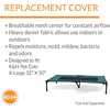 image:imageKampH Outdoor Elevated Dog Bed Pet Cot Replacement Cover Large 42x30in  Designed to fit KampH Large Pet Cots Sold Separately Indoor Outdoor Dog Bed Breathable Mesh Center Machine WashableGreenBlack