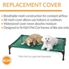 image:imageKampH Outdoor Elevated Dog Bed Pet Cot Replacement Cover Large 42x30in  Designed to fit KampH Large Pet Cots Sold Separately Indoor Outdoor Dog Bed Breathable Mesh Center Machine WashableGreen All Season Mesh