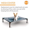 image:imageKampH Outdoor Elevated Dog Bed Pet Cot Replacement Cover Large 42x30in  Designed to fit KampH Large Pet Cots Sold Separately Indoor Outdoor Dog Bed Breathable Mesh Center Machine WashableGrayBlack Mesh