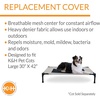 image:imageKampH Outdoor Elevated Dog Bed Pet Cot Replacement Cover Large 42x30in  Designed to fit KampH Large Pet Cots Sold Separately Indoor Outdoor Dog Bed Breathable Mesh Center Machine WashableTaupeBlack