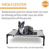 image:imageKampH Outdoor Elevated Dog Bed Pet Cot Replacement Cover Large 42x30in  Designed to fit KampH Large Pet Cots Sold Separately Indoor Outdoor Dog Bed Breathable Mesh Center Machine WashableTaupeBlack