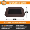 image:imageKampH Outdoor Elevated Dog Bed Pet Cot Replacement Cover Large 42x30in  Designed to fit KampH Large Pet Cots Sold Separately Indoor Outdoor Dog Bed Breathable Mesh Center Machine WashableChocolateBlack Mesh