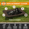 image:imageKampH Outdoor Elevated Dog Bed Pet Cot Replacement Cover Large 42x30in  Designed to fit KampH Large Pet Cots Sold Separately Indoor Outdoor Dog Bed Breathable Mesh Center Machine WashableChocolateBlack Mesh