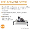 image:imageKampH Outdoor Elevated Dog Bed Pet Cot Replacement Cover Large 42x30in  Designed to fit KampH Large Pet Cots Sold Separately Indoor Outdoor Dog Bed Breathable Mesh Center Machine WashableTaupeBlack
