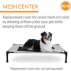 image:imageKampH Outdoor Elevated Dog Bed Pet Cot Replacement Cover Large 42x30in  Designed to fit KampH Large Pet Cots Sold Separately Indoor Outdoor Dog Bed Breathable Mesh Center Machine WashableTaupeBlack