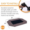 image:imageKampH Outdoor Elevated Dog Bed Pet Cot Replacement Cover Large 42x30in  Designed to fit KampH Large Pet Cots Sold Separately Indoor Outdoor Dog Bed Breathable Mesh Center Machine WashableChocolateBlack Mesh