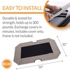 image:imageKampH Outdoor Elevated Dog Bed Pet Cot Replacement Cover Large 42x30in  Designed to fit KampH Large Pet Cots Sold Separately Indoor Outdoor Dog Bed Breathable Mesh Center Machine WashableTaupeBlack