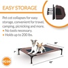 image:imageKampH Pet Products Original Elevated Pet Cot Tan with Microfleece PadChocolateBlack Mesh