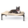 image:imageKampH Pet Products Original Elevated Pet Cot Tan with Microfleece PadChocolateBlack Mesh
