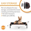 image:imageKampH Pet Products Original Elevated Pet Cot Tan with Microfleece PadChocolateBlack Mesh
