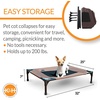 image:imageKampH Pet Products Original Elevated Pet Cot Tan with Microfleece PadChocolateBlack Mesh