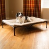 image:imageKampH Pet Products Original Elevated Pet Cot Tan with Microfleece PadChocolateBlack Mesh