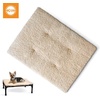 image:imageKampH Pet Products Original Elevated Pet Cot Tan with Microfleece PadChocolateBlack Mesh