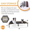 image:imageKampH Pet Products Original Elevated Pet Cot Tan with Microfleece PadChocolateBlack Mesh