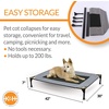 image:imageKampH Pet Products Original Elevated Pet Cot Tan with Microfleece PadGrayBlack Mesh