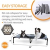 image:imageKampH Pet Products Original Elevated Pet Cot Tan with Microfleece PadGrayBlack Mesh