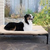 image:imageKampH Pet Products Original Elevated Pet Cot Tan with Microfleece PadGrayBlack Mesh