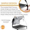 image:imageKampH Pet Products Original Pet Cot Elevated Dog Bed amp Cot Canopy ChocolateBlack Mesh Gray