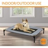 image:imageKampH Pet Products Original Pet Cot Elevated Dog Bed amp Cot Canopy ChocolateBlack Mesh Gray