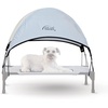 image:imageKampH Pet Products Outdoor Elevated Dog Cot Canopy Cooling Sun Tent Shades Pets Washable WaterResistant Designed to Fit KampH Medium Elevated Dog Cots Sold Separately  Medium 32 X 25in GrayGray