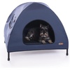 image:imageKampH Elevated Dog Bed Outdoor Pet Cot House for Large Pets  42x30in Blue  Outdoor Raised Dog Bed House Enclosed Canopy Window Flaps for Air Flow Washable Cover Raised Metal Frame CollapsibleMedium 25 X 32 X 28 Inches
