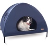 image:imageKampH Elevated Dog Bed Outdoor Pet Cot House for Large Pets  42x30in Blue  Outdoor Raised Dog Bed House Enclosed Canopy Window Flaps for Air Flow Washable Cover Raised Metal Frame CollapsibleLarge 30 X 42 X 32 Inches