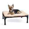 image:imageKampH Pet Products Original Elevated Pet Cot Tan with Microfleece PadChocolateBlack Mesh