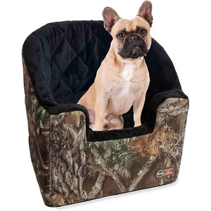 image:imageKampH Dog Car Seat Bucket Booster for Cats amp Dogs Small GrayCream  Better views on rides dog car seats for small dogs with bolster 2 tethers washable cover for 2 small dogs or 1 medium dogRealtree Edge